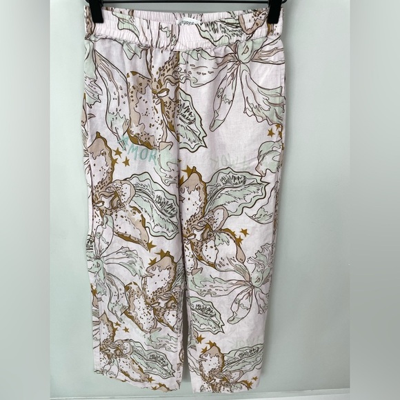 Las Surenas Amor Collection Linen Blend Pants Coastal 18 - Picture 2 of 8